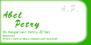 abel petry business card